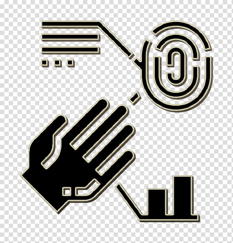 Artificial Intelligence icon Fingerprint scan icon Scanner icon, Line, Logo, Gesture, Symbol transparent background PNG clipart