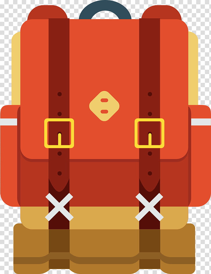 Suitcase, Cartoon, Line, Red, Orange transparent background PNG clipart