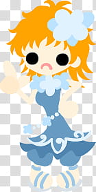 The icons of cute girls in cute dress, himawari-girl- transparent background PNG clipart