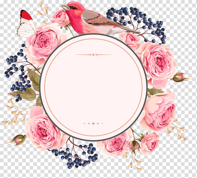 Floral Wedding Invitation, Frames, Flower, BORDERS AND FRAMES, Floral Design, Flower Frame, Pink, Plate transparent background PNG clipart