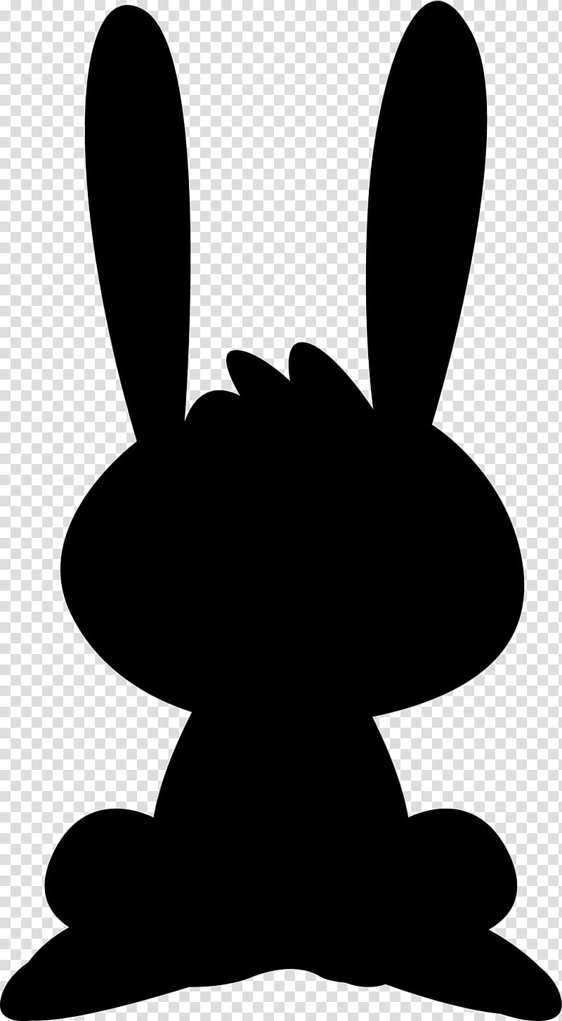 Rabbit, Silhouette, Black M, Blackandwhite, Rabbits And Hares, Plant, Ear transparent background PNG clipart