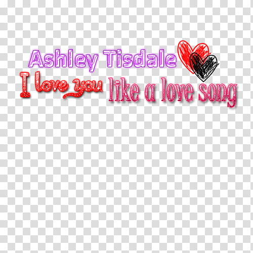 ashley tisdale i love you like a love song transparent background PNG clipart