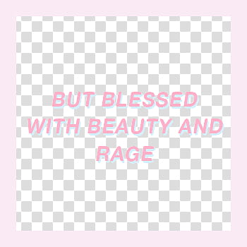 AESTHETIC GRUNGE, blue background with but blessed with beauty and rage text overlay transparent background PNG clipart