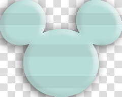 blue Mickey Mouse head illustration transparent background PNG clipart