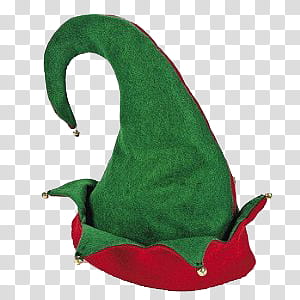 Christmas, red and green elf hat transparent background PNG clipart