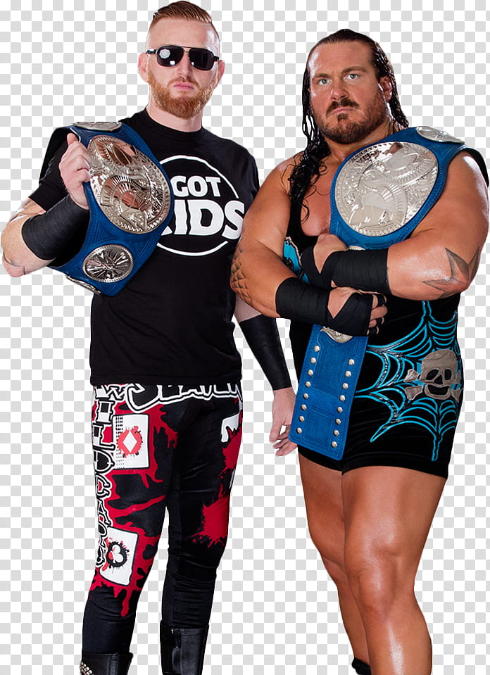 Slater and Rhyno SDLIVE Tag Team Champions transparent background PNG clipart