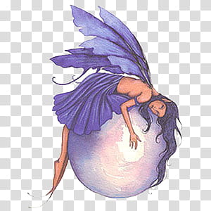 faries s, purple fairy on ball illustration transparent background PNG clipart