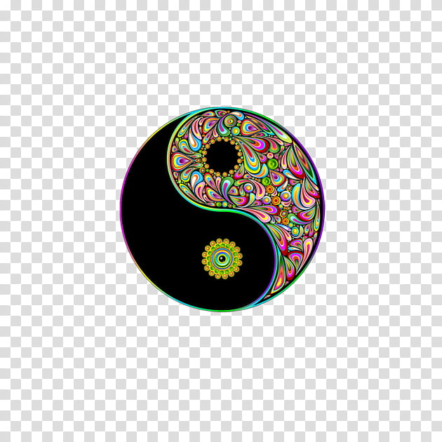 Yin Yang, Yin And Yang, Symbol, Mandala, Color, Psychedelic Art, Drawing, Psychedelia transparent background PNG clipart