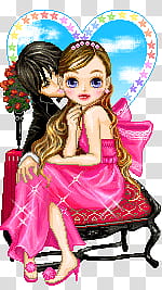 wedding couple sitting on chair transparent background PNG clipart
