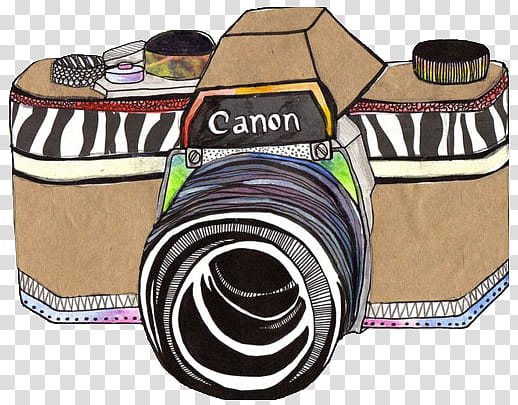 , brown and multicolored Canon camera transparent background PNG clipart