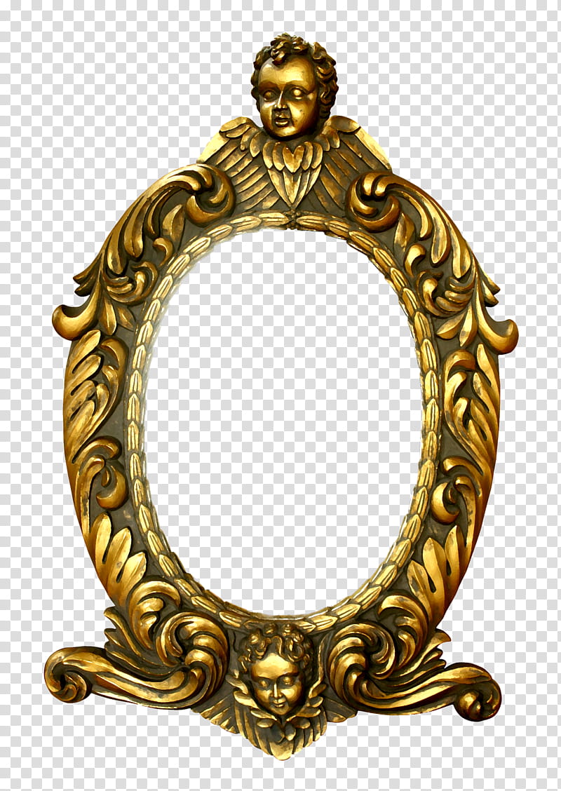 Frame Frame, Frames, Film Frame, Brass, Mirror, Bronze, Metal, Oval transparent background PNG clipart