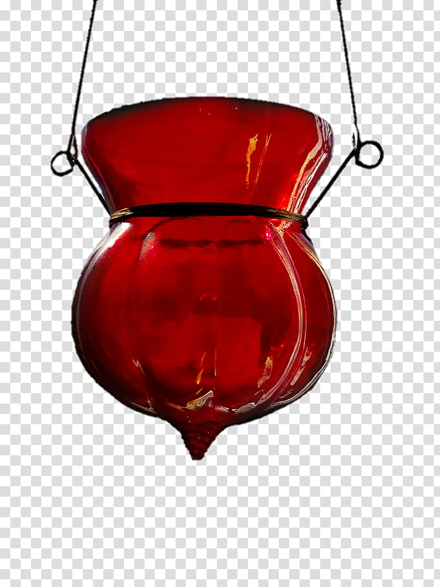 , red glass hanging candle holder transparent background PNG clipart