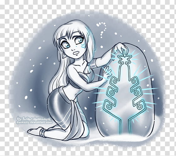 Winter Kida, woman sitting beside stone illustration transparent background PNG clipart