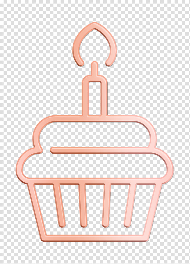 Cupcake icon Birthday Party icon Bithday icon, Pink transparent background PNG clipart