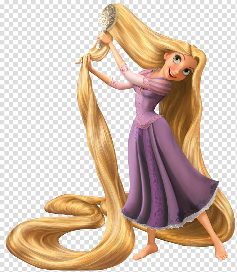 Rapunzel brushing her hair transparent background PNG clipart