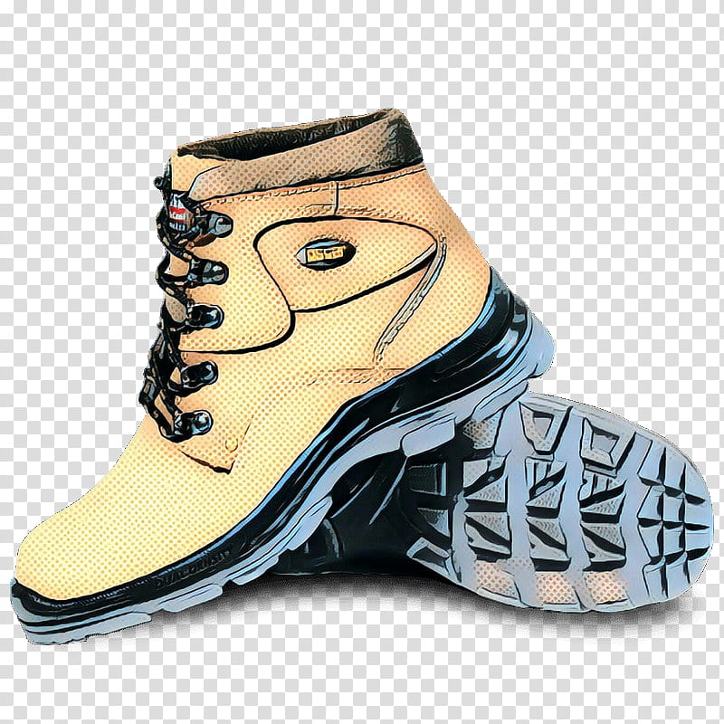 footwear shoe yellow boot sneakers, Pop Art, Retro, Vintage, Outdoor Shoe, Beige, Athletic Shoe, Plimsoll Shoe transparent background PNG clipart