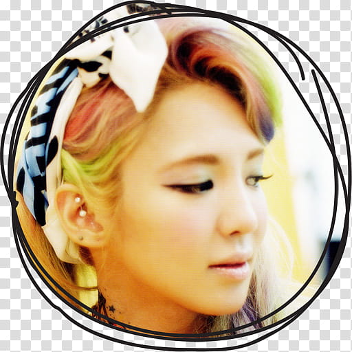 Hyoyeon IGAB Circle Lines Folder Icon , Hyoyeon , Girl's Generation member transparent background PNG clipart