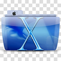 Colorflow   sa System, blue apple X folder transparent background PNG clipart