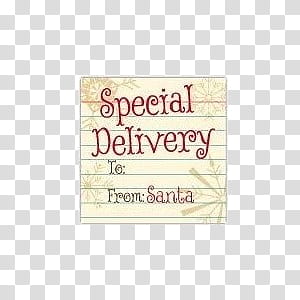 Special Delivery card transparent background PNG clipart