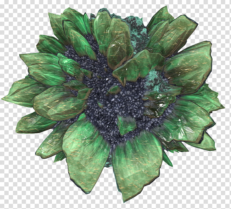Crystal Geode Mineral V AStoKo, green petaled flower transparent background PNG clipart