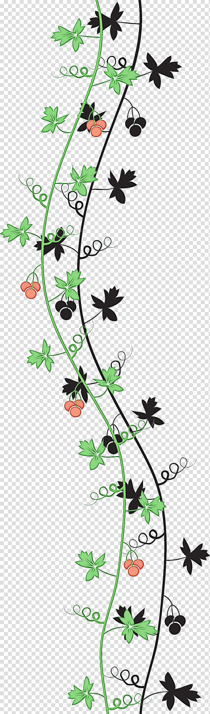 flower plant pedicel wildflower plant stem, Leaf Border, Watercolor, Paint, Wet Ink transparent background PNG clipart