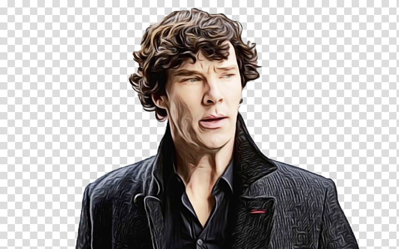 Hair, Watercolor, Paint, Wet Ink, Sherlock Holmes, Benedict Cumberbatch, John H Watson, Barbican Centre transparent background PNG clipart