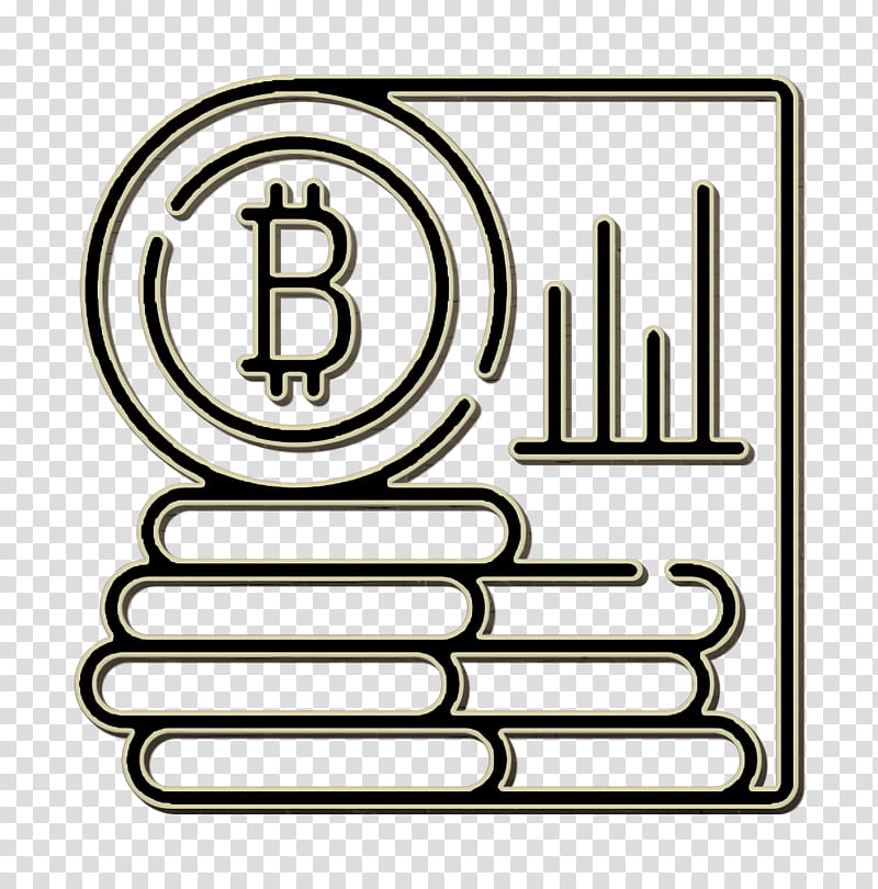 Bitcoin icon Coin icon, Text, Line, Line Art, Rectangle, Symbol transparent background PNG clipart