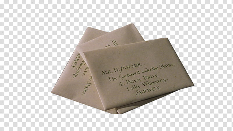 Harry Potter  xp, brown mail envelopes transparent background PNG clipart