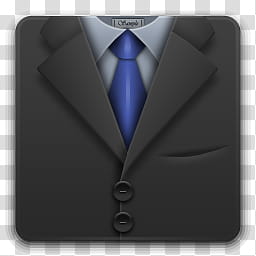 VARIATIONS , men's black formal suit jacket folder icon transparent background PNG clipart