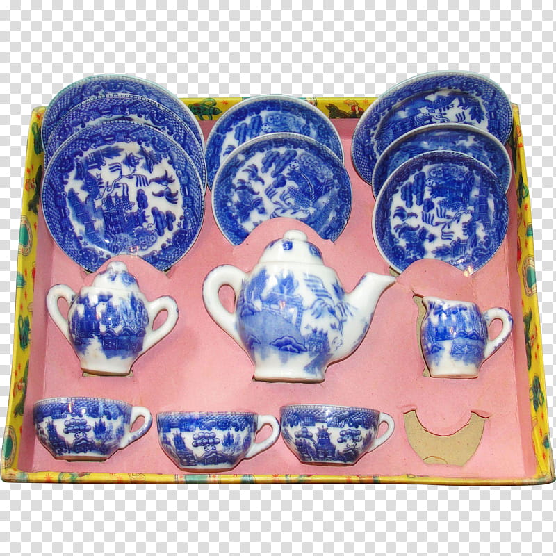 Child, Willow Pattern, Tea Set, Teacup, Porcelain, Weeping Willow, Toy, Salix Matsudana transparent background PNG clipart