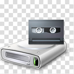 Vista RTM WOW Icon , Tape Drive, cassette tape icon transparent background PNG clipart