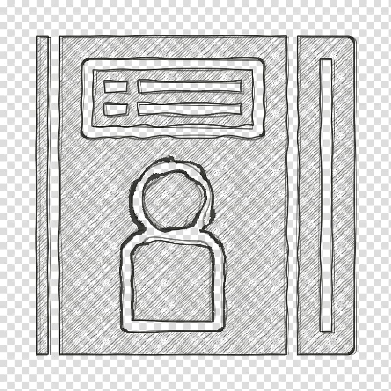 Office Stationery icon Contact icon Address book icon, Line, Rectangle, Line Art, Paper Product, Square transparent background PNG clipart