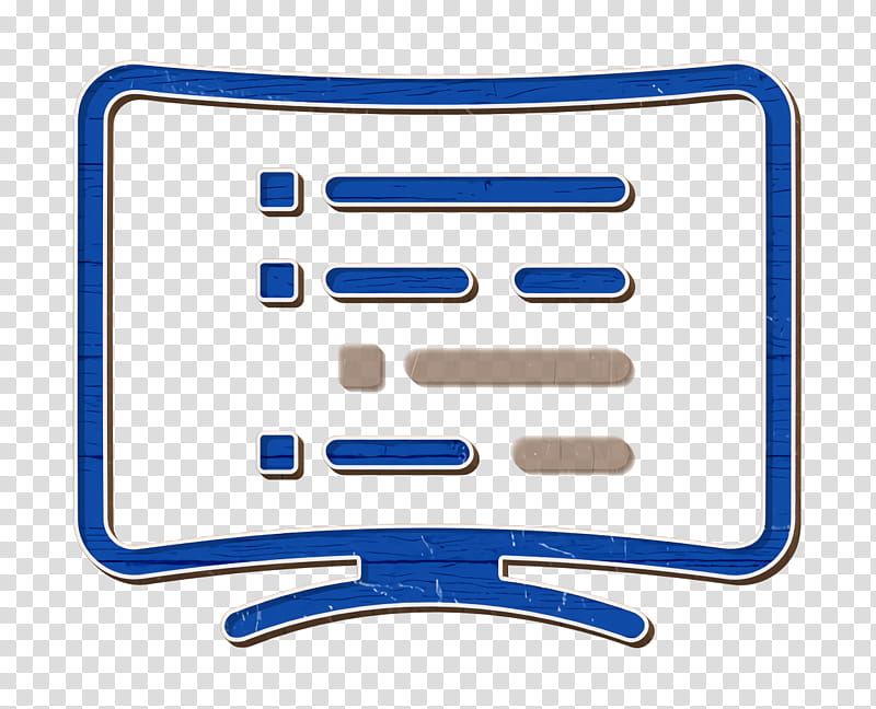 list icon schedule icon suggestions icon, Tv Icon, Line, Electric Blue, Rectangle transparent background PNG clipart