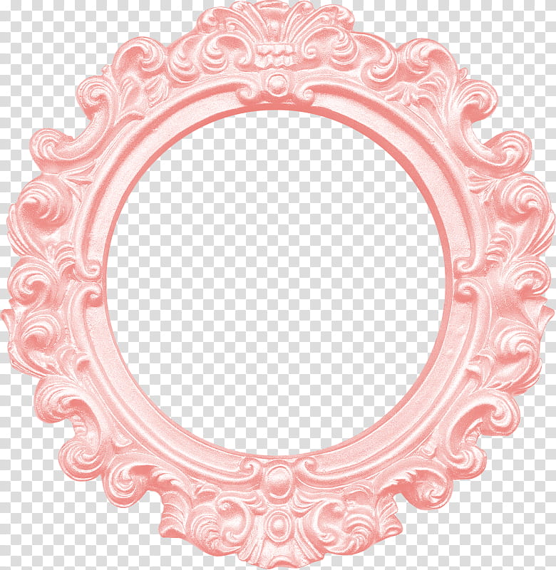 K Watchers, round pink wall frame illustration transparent background PNG clipart