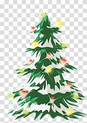 Christmas tree, Watercolor, Paint, Wet Ink, Colorado Spruce, Oregon Pine, Christmas Decoration, Leaf transparent background PNG clipart thumbnail