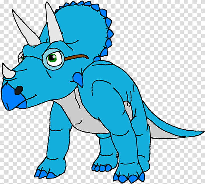 blue triceratops clipart