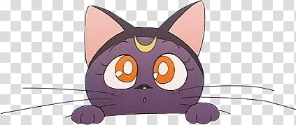 Luna Sailor Moon, purple and black cat illustration transparent background PNG clipart