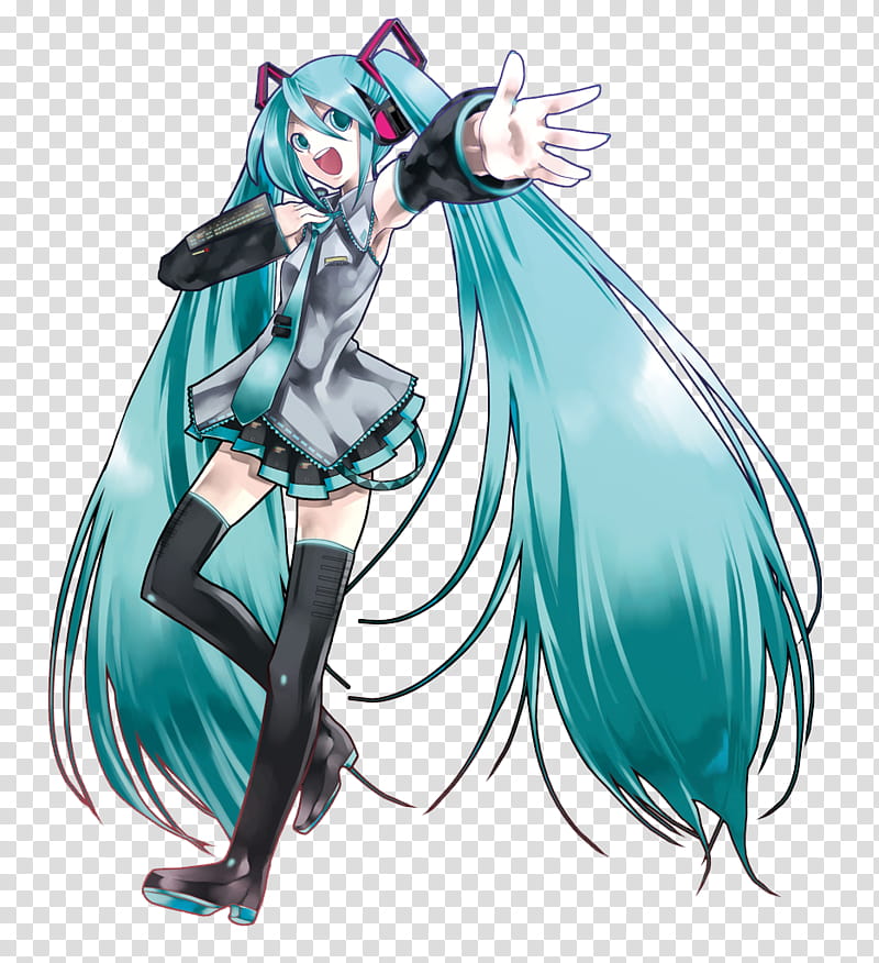 Render again, Hatsume Miku transparent background PNG clipart