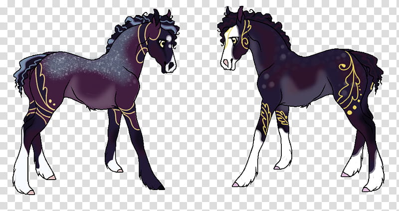 Foal Designs: Nyx  + Erubus  (Twins!) transparent background PNG clipart