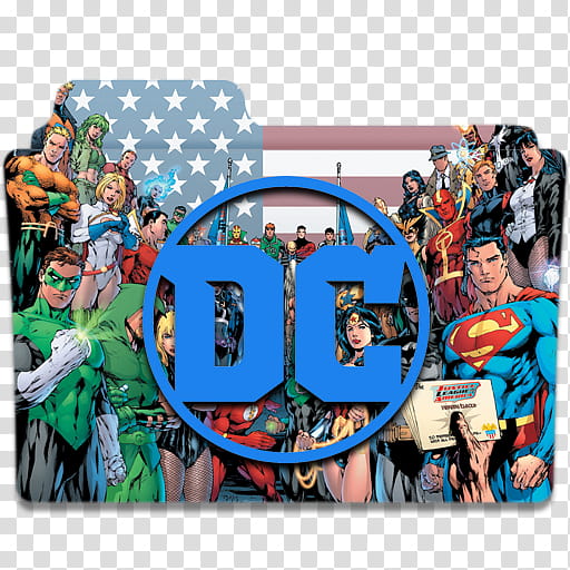 New DC Logo Folder Icon , DC, DC Super Heroes illustration transparent background PNG clipart