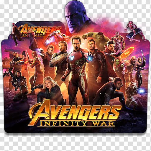 Avengers Infinity War  Folder Icon Pack, Avengers Infinity War v transparent background PNG clipart