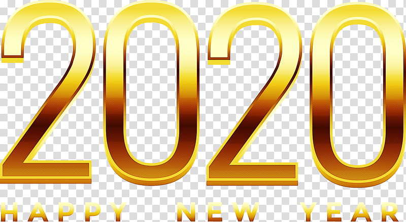 2020 happy new year 2020 happy new year, Text, Yellow, Line transparent background PNG clipart