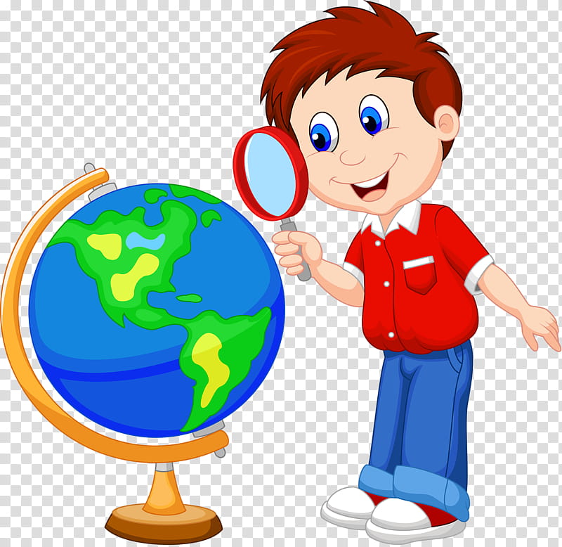 Magnifying Glass, Child, Male, Boy, Globe, Play, Line, Area transparent background PNG clipart