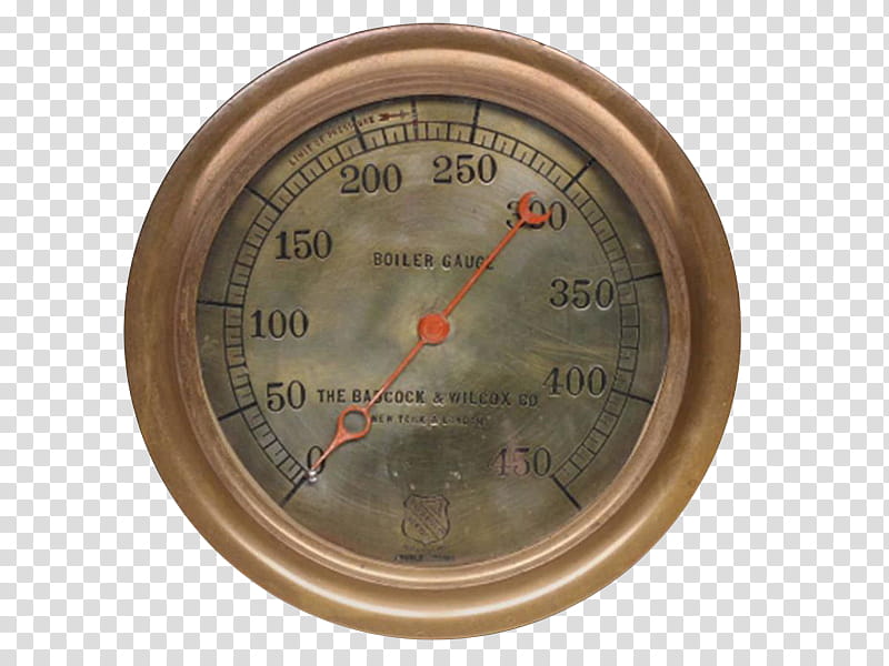 , brown analog gauge displaying  transparent background PNG clipart