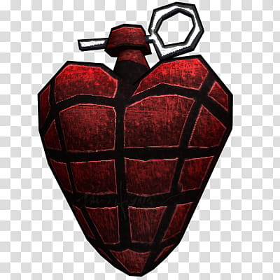 Heart Grenade, heart bomb transparent background PNG clipart