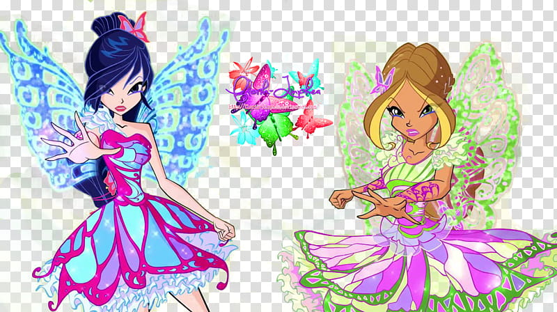 Winx Club Flora and Musa transparent background PNG clipart