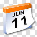 WinXP ICal, June  calendar page illustration transparent background PNG clipart