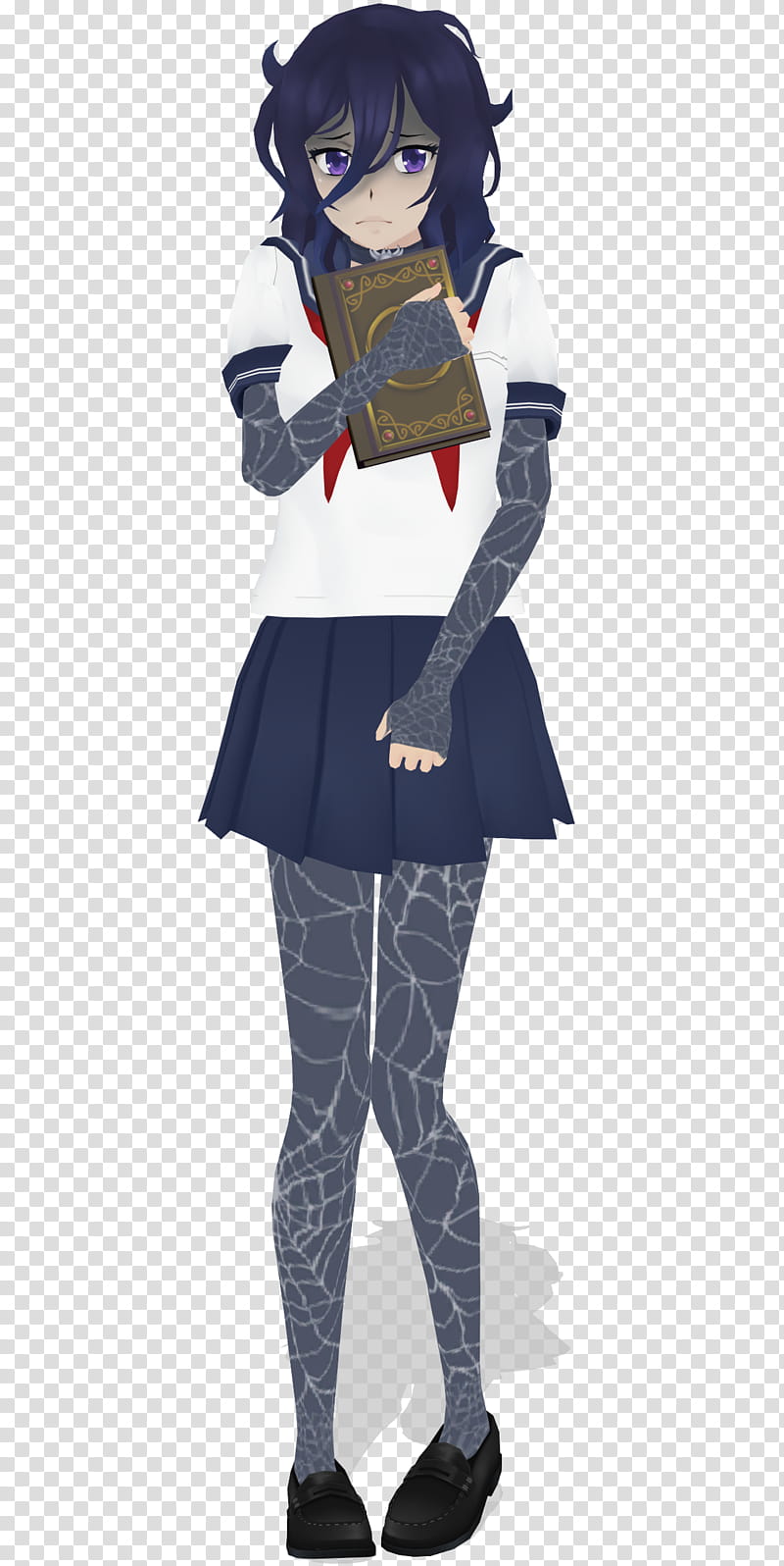 YanSim x MMD Fully Ripped Oka Ruto Book, female character transparent background PNG clipart