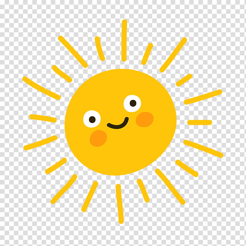 Cartoon Sun, Circle, Shape, Sunlight, Logo, Yellow, Text, Smile transparent background PNG clipart