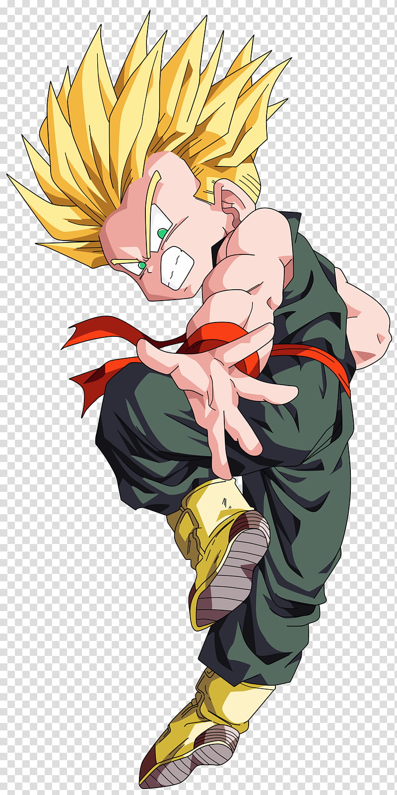 Kid Trunks SSJ Render Extraction, Dragonball Z Trunks art transparent background PNG clipart